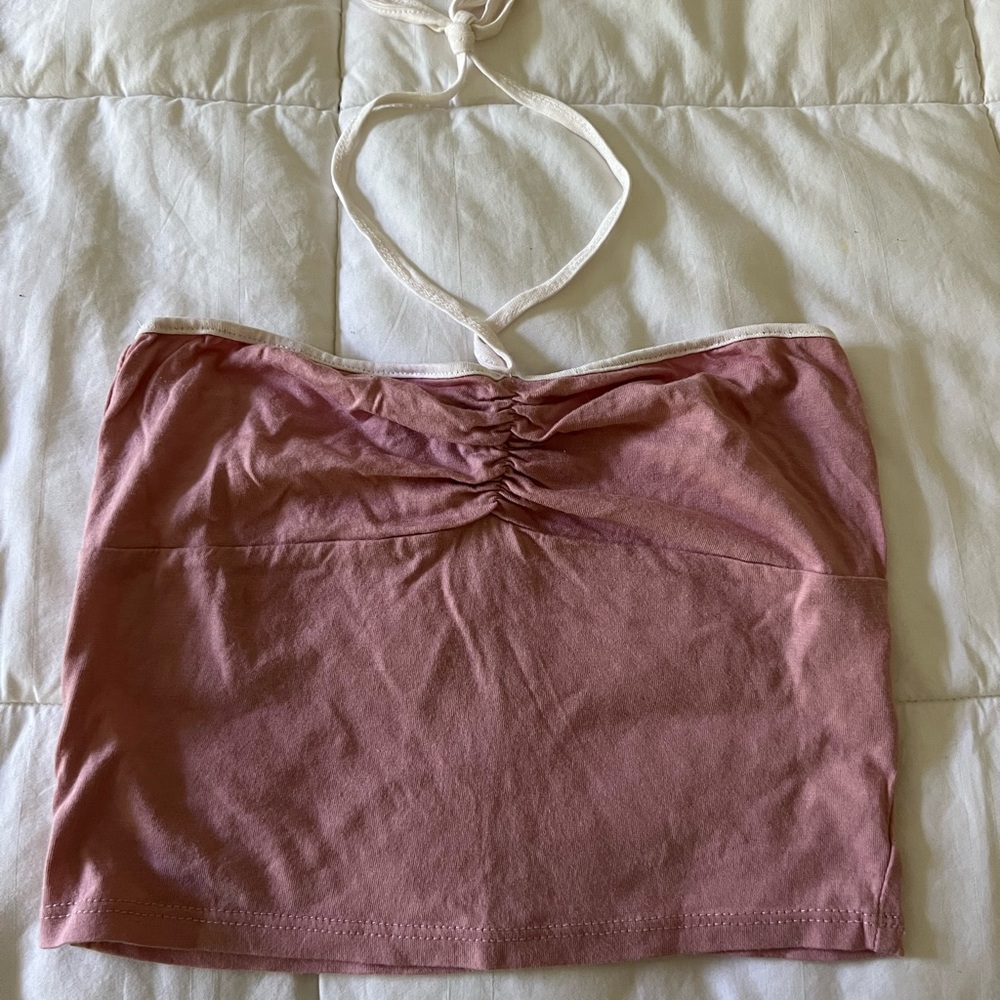 Pink halter top